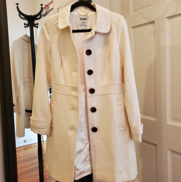 Off white Wool peacoat - Picture 3 of 9